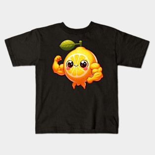 Cute Muscular Lemon Kids T-Shirt